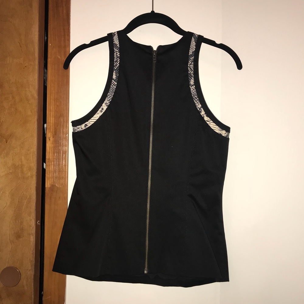 NWT Helmut Lang Racer Tank Blouse with Python - Picture 4 of 5